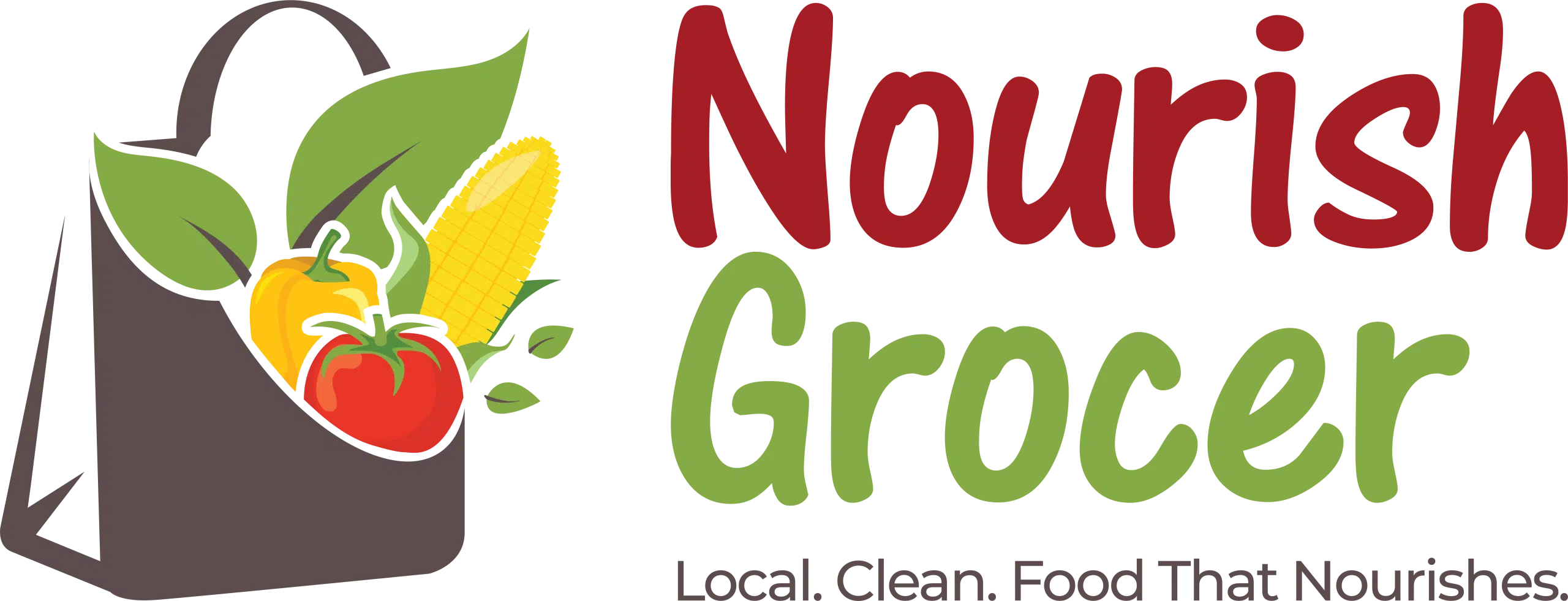Nourish Grocer Logo - (Long)